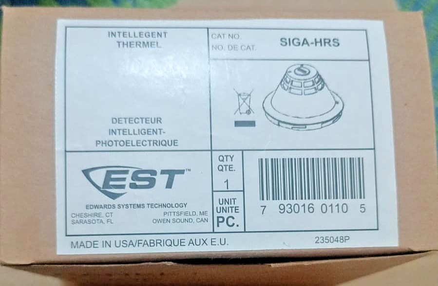 EDWARDS EST SIGA-HRS DETECTOR SIGA HRS FIRE ALARM NEW - Thumbnail 2