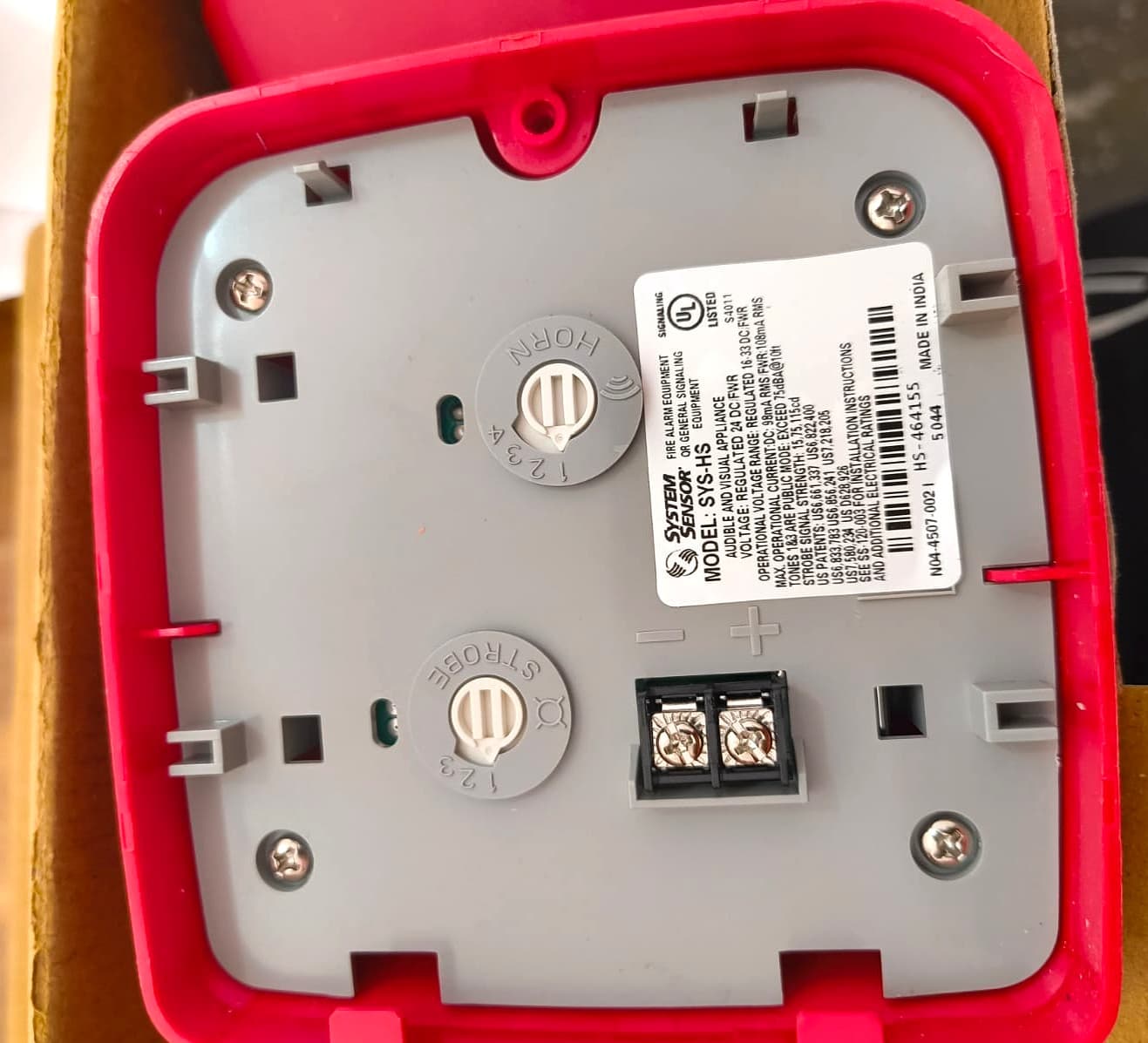 Honeywell SYS-HS Plastic System Sensor Hooter Cum Flasher 75DBA @10FT-FREE SHIP - Thumbnail 2