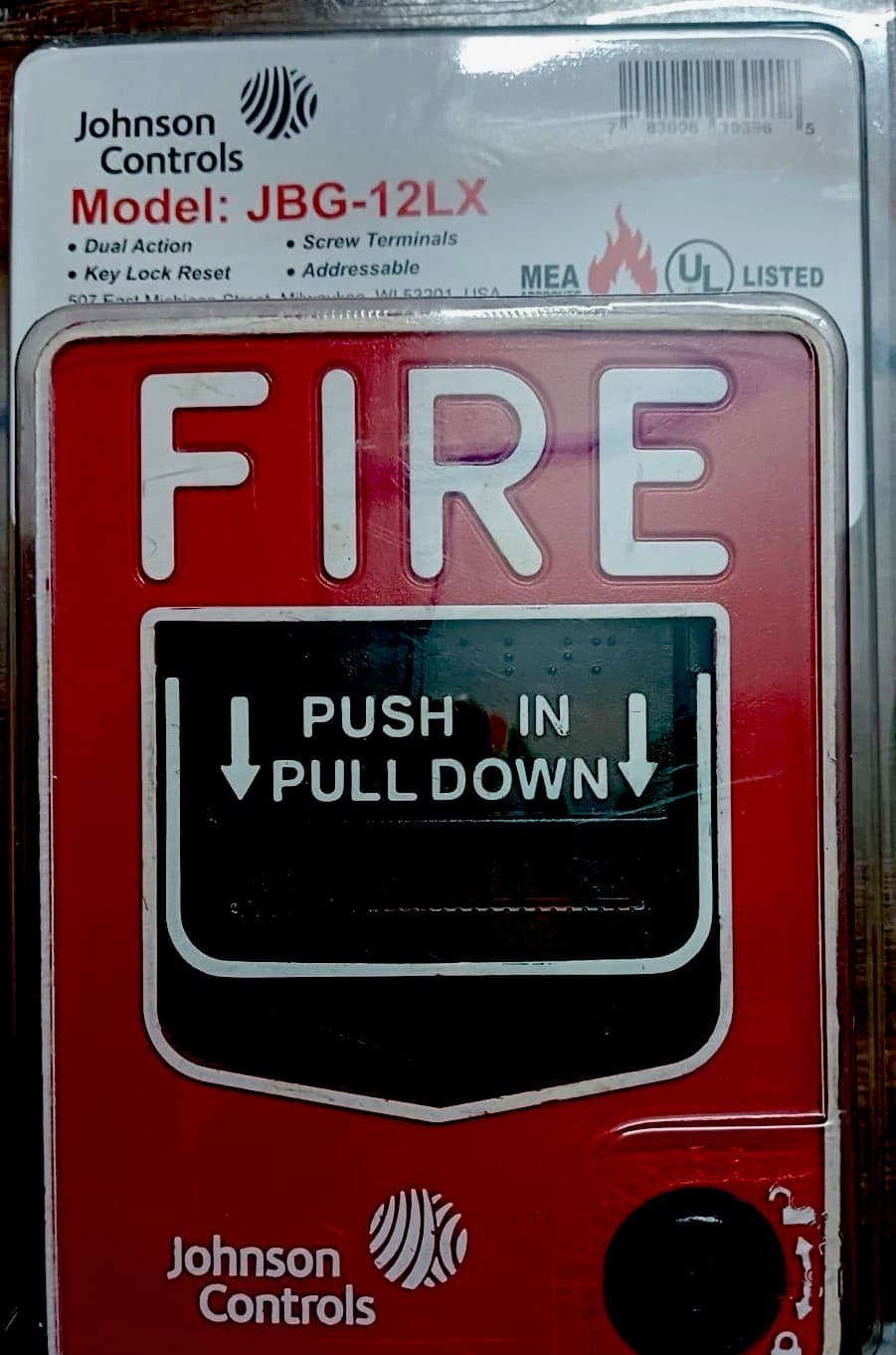 Johnson Controls JBG-12LX Pull Station Manual Addressable Fire Alarm