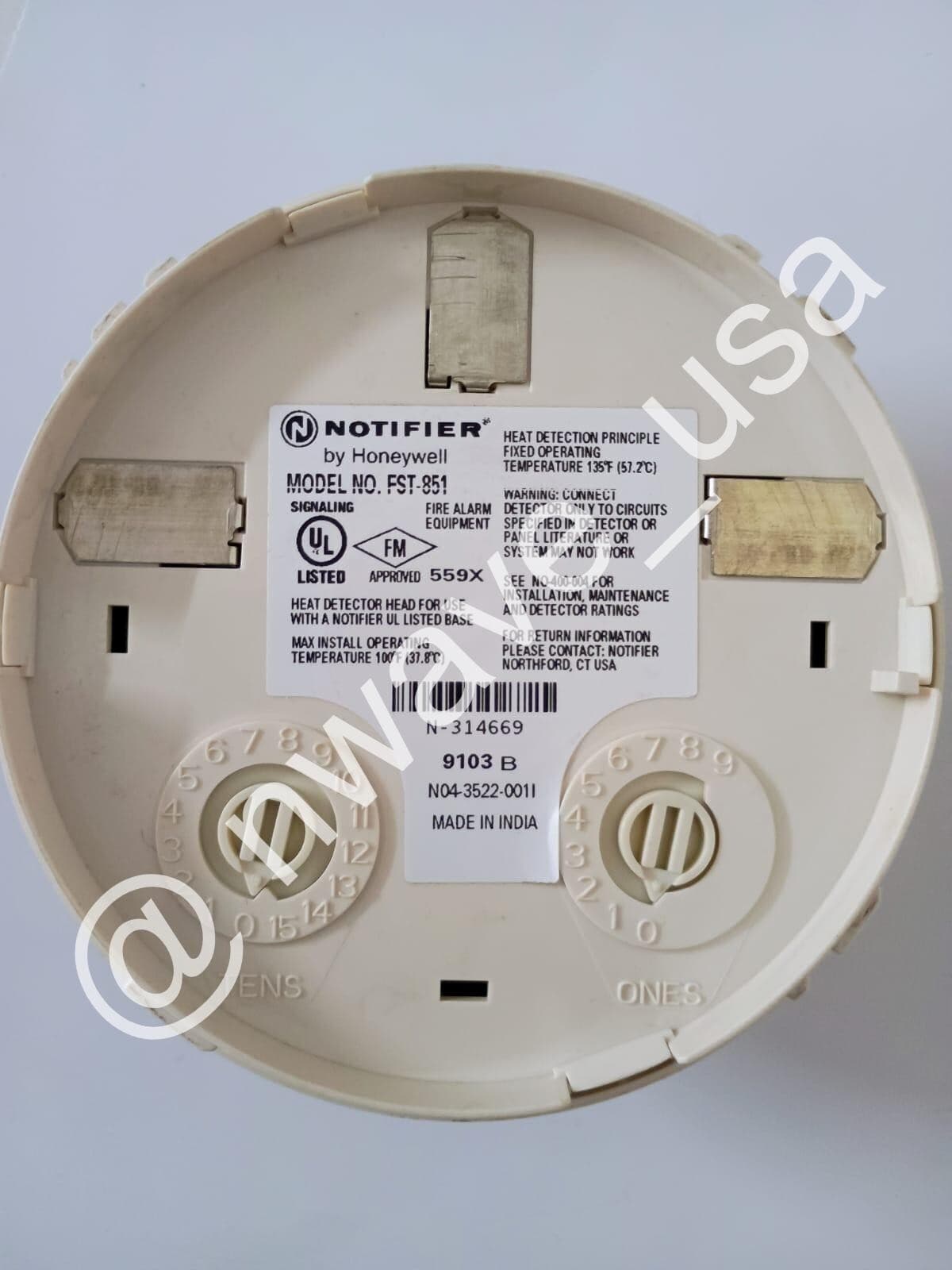 NOTIFIER FST-851 HEAT DETECTOR FST 851 FAST SHIPPING INCLDUING BASE - Thumbnail 3