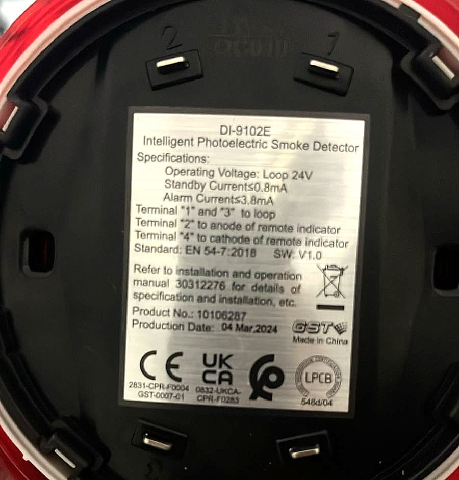 GST DI-9102E Optical Addressable Smoke Detector - Thumbnail 3
