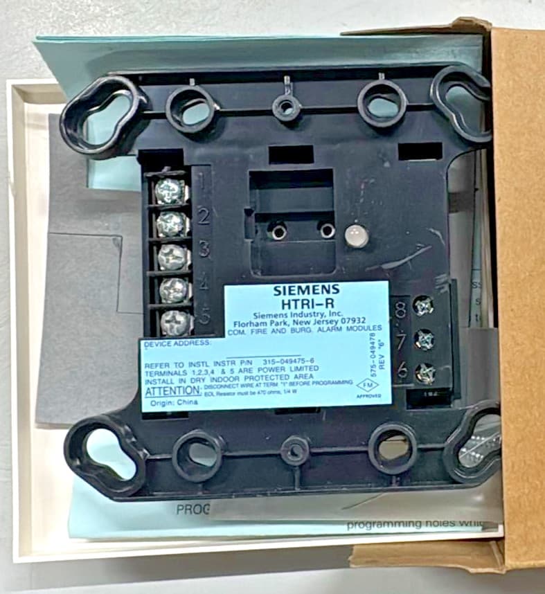 Siemens HTRI-R Addressable Input Interface Module w/ Relay FireFinder XLS NEW - Thumbnail 2