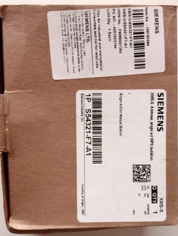 Siemens XMS-S Addressable Single Action Manual Pull Station Fire Alarm NEW - Thumbnail 5