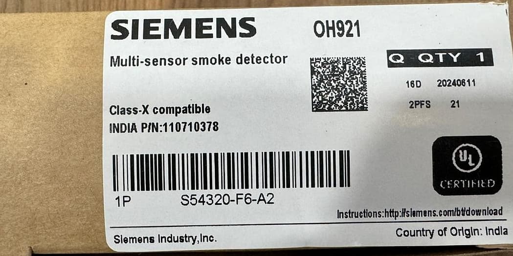 Siemens OH 921 Multi sensor smoke detector NEW - Thumbnail 2