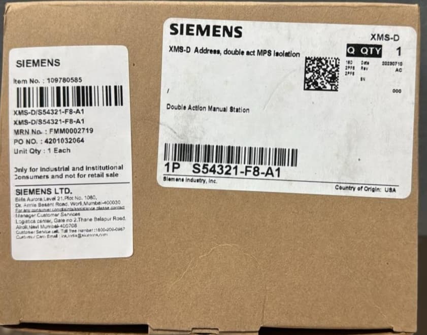 Siemens XMS-D Addressable Dual Action Manual Pull Station Fire Alarm NEW
