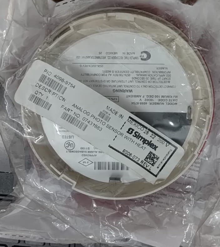 Simplex 4098-9754 Analog, Photoelectric, Sensor, Smoke Detector