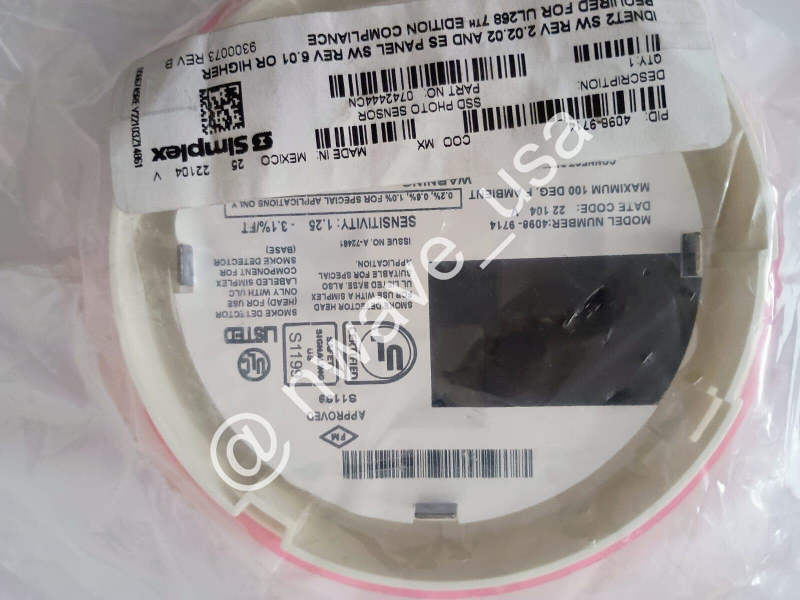 Simplex 4098-9714 Analog, Photoelectric, Sensor, Smoke Detector - Thumbnail 3